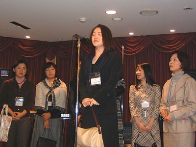 5組のみなさんと入江(旧姓 堀内)さんの挨拶