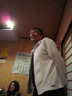 代表挨拶は　元応援団の桑原くん。