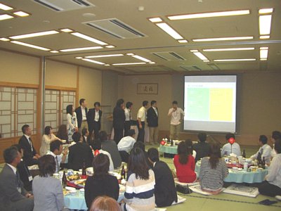 各学年の戦績発表の様子…どや顔の1回生N村氏